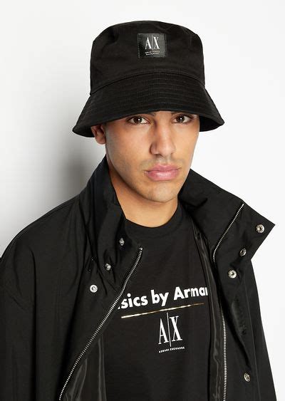 beanie armani hats|armani exchange bucket hat.